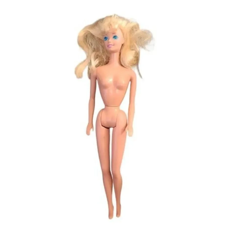 Vintage Mattel 90s Blonde Barbie Doll Bangs Made in Malaysia